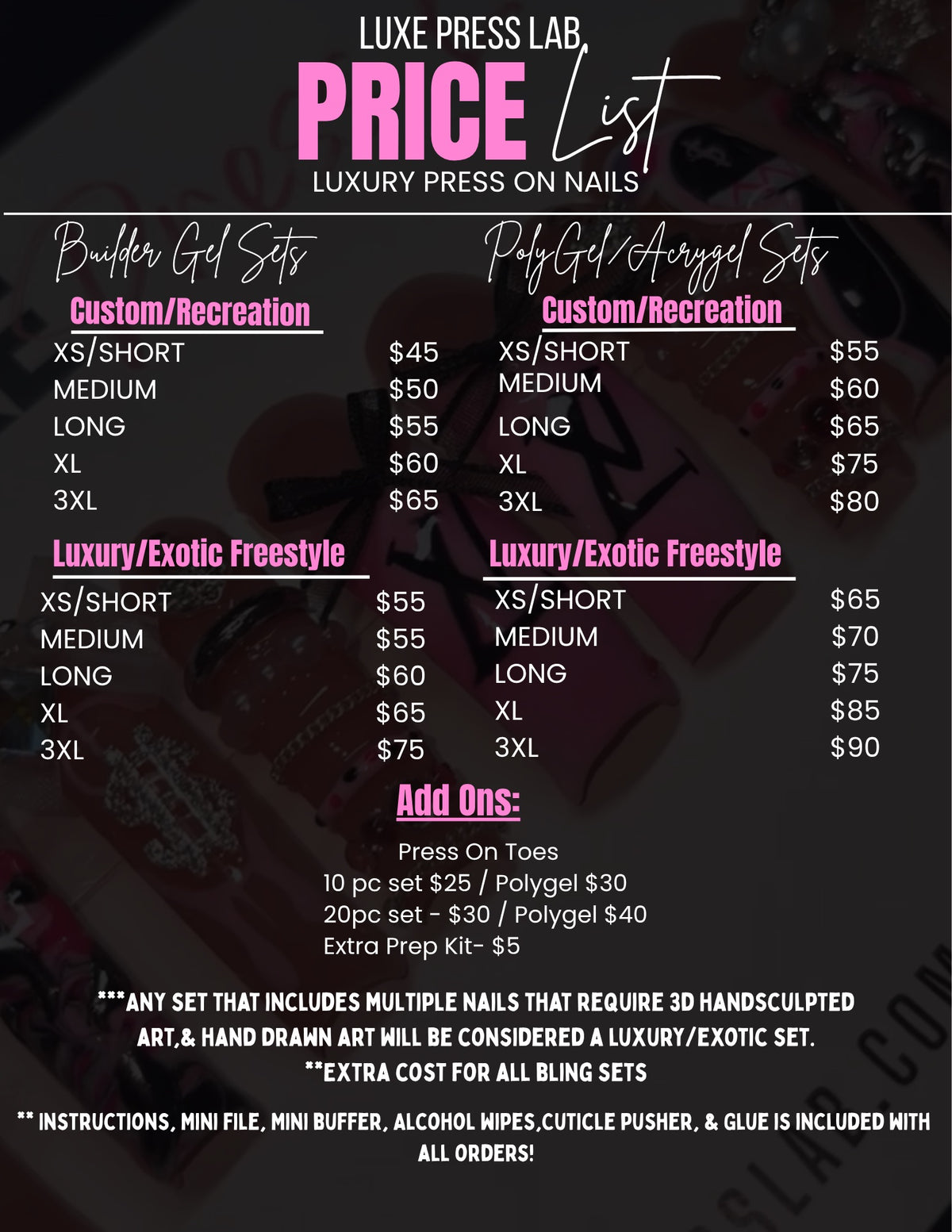 Luxe Custom Order